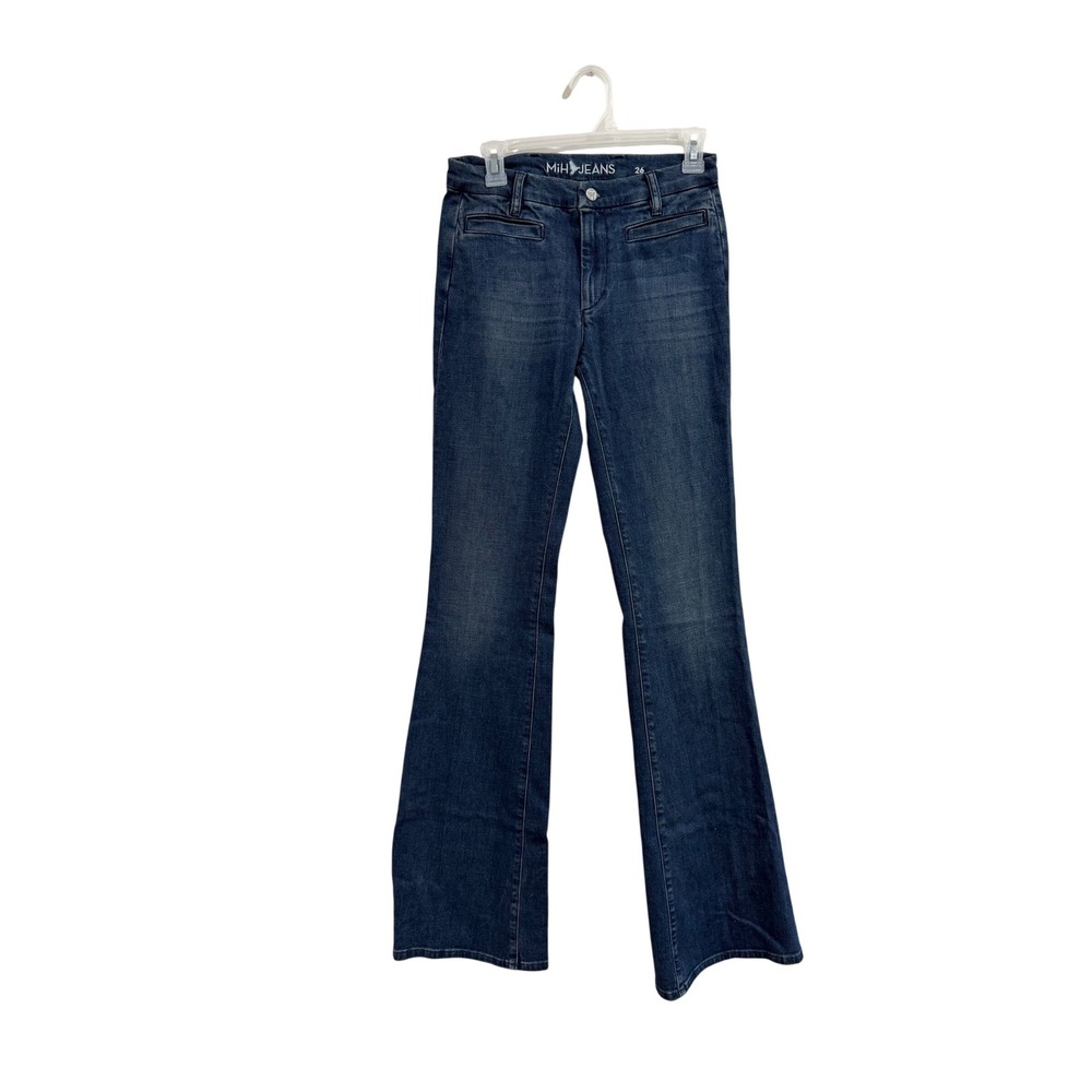 MiH Jeans The Marrakesh Mid Rise Kick Flare Jeans Winger Wash Blue Size 26